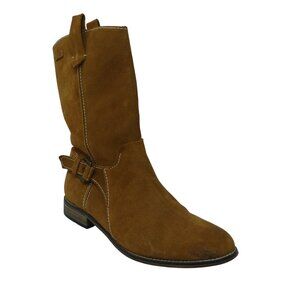 MTNG Selina Brown Suede Boho Western Mid Calf Boots Womens 37 US 6.5